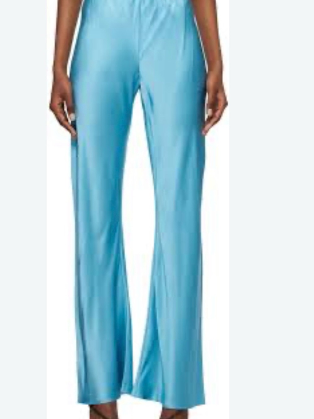 Silk Laundry flared lounge pants in the gorgeous “Lake” blue color, size XS.